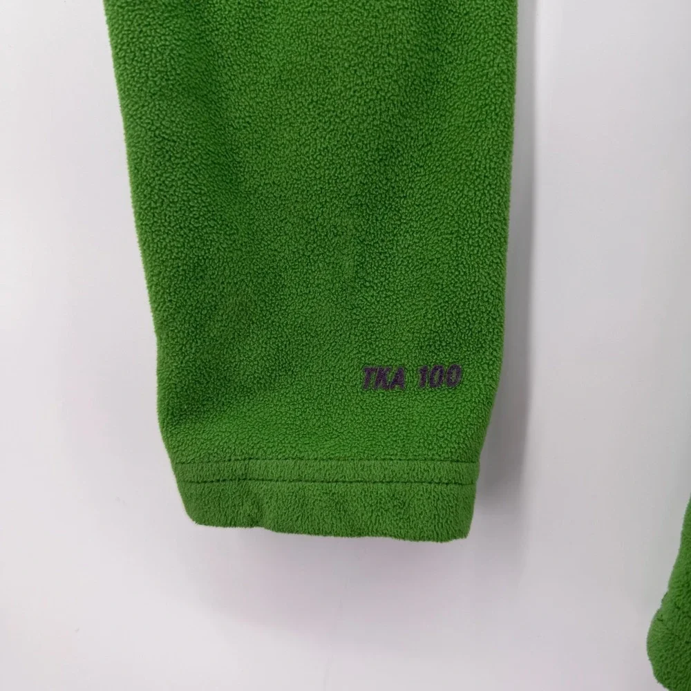 The North Face‎ Girls XL Green Quarter Zip Fleece Pullover Sweater Long Sleeve